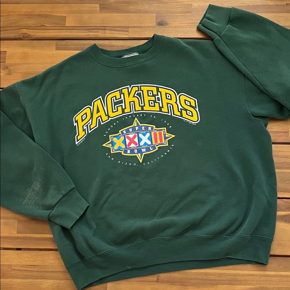 Vintage Green Bay Packers Super Bowl 1998 Crewneck